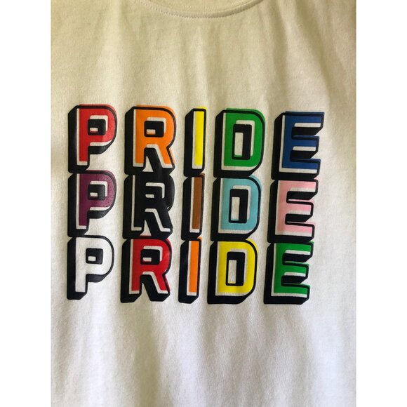 NWT #TakePride Unisex Kids 4T White Short Sleeve Shirt Pride Month LGBTQIA - Picture 3 of 6